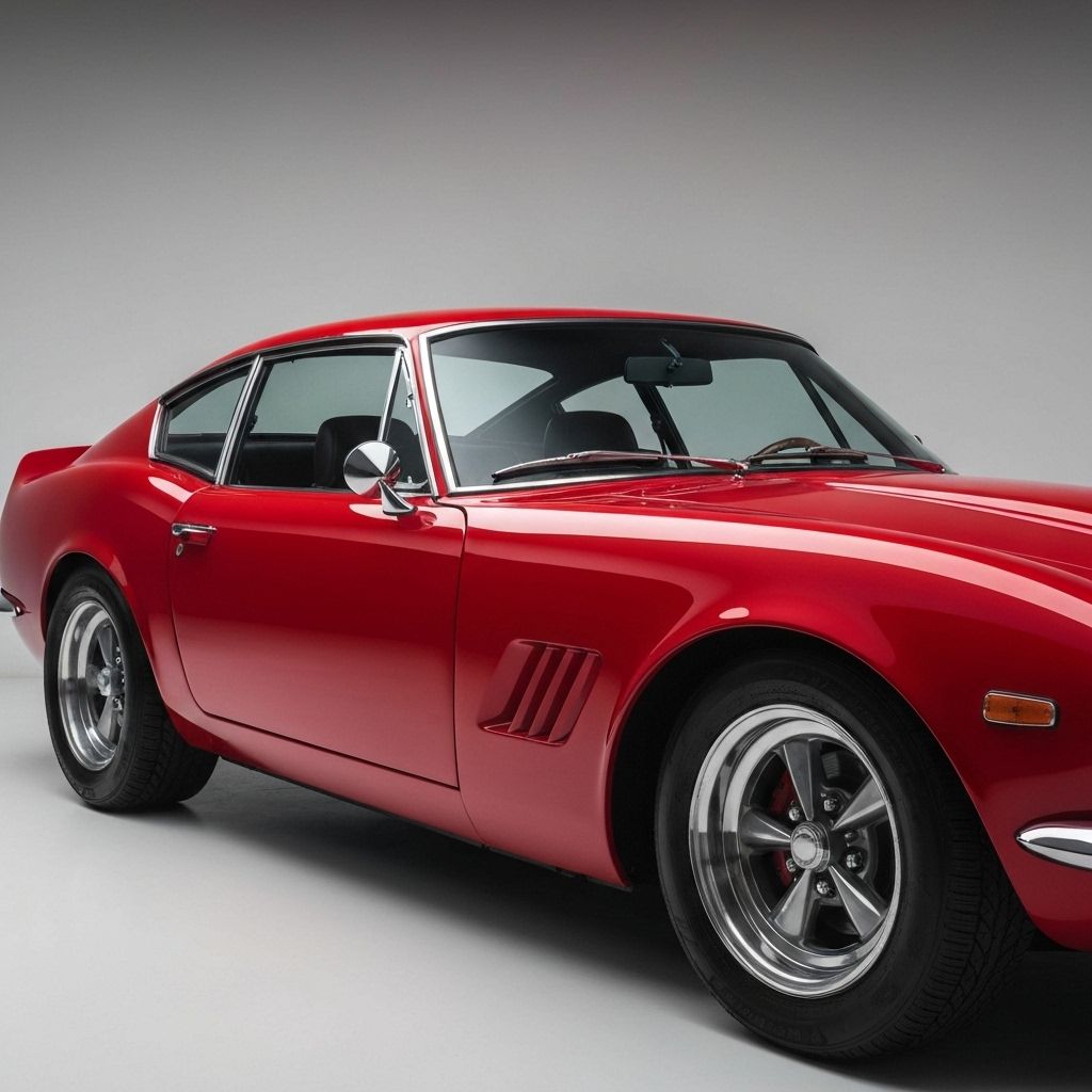 Red sports car after paint correction